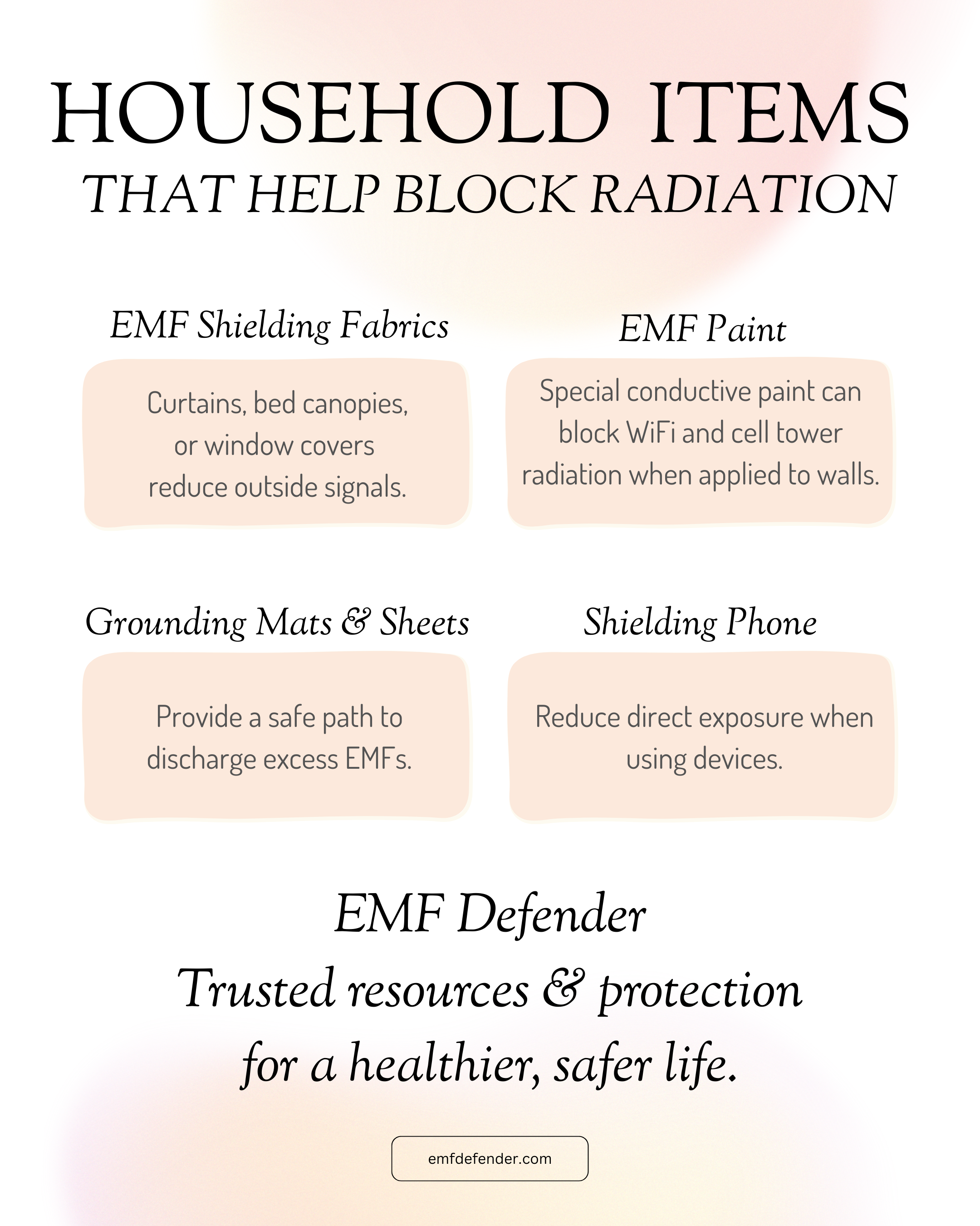 Household Items That Help Block Radiation
