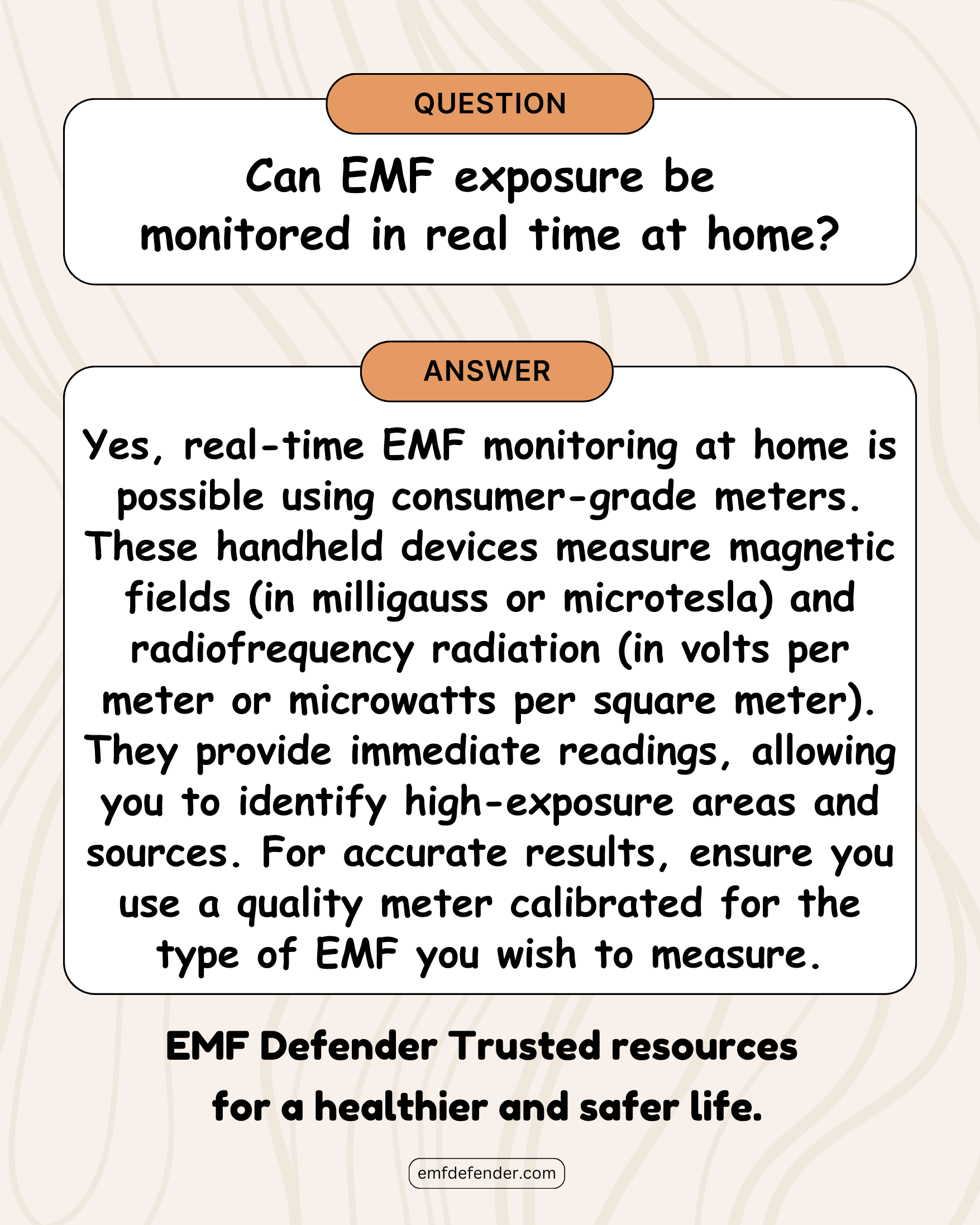 Can EMF exposure be monitored in real time at home?