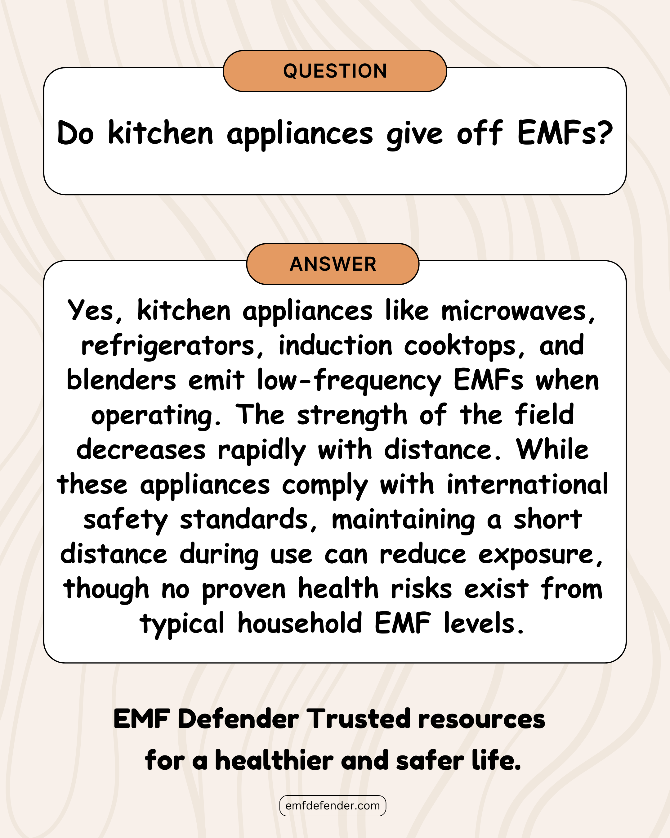 Do kitchen appliances give off EMFs?