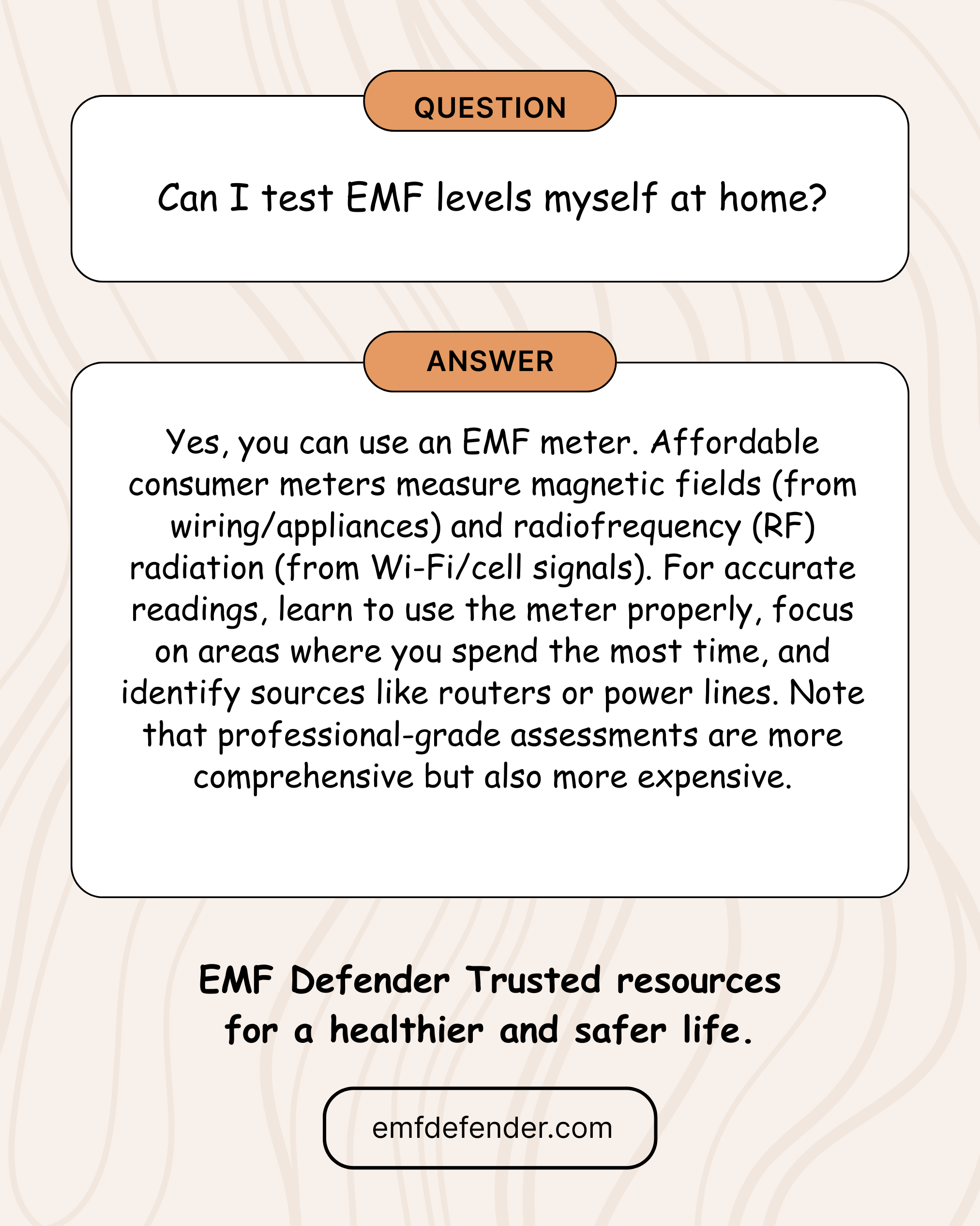 Can I test EMF levels myself at home?