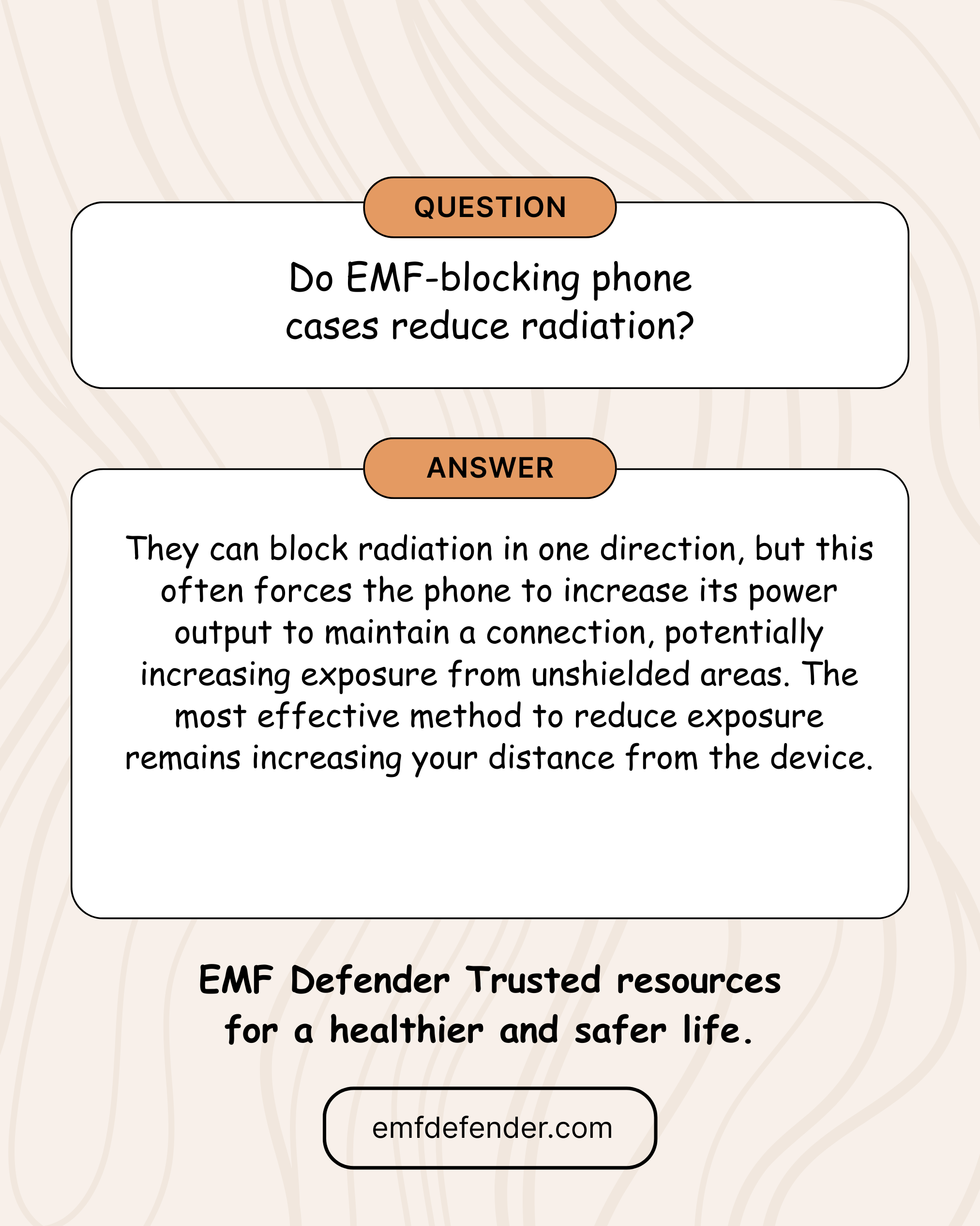 Do EMF-blocking phone cases reduce radiation?