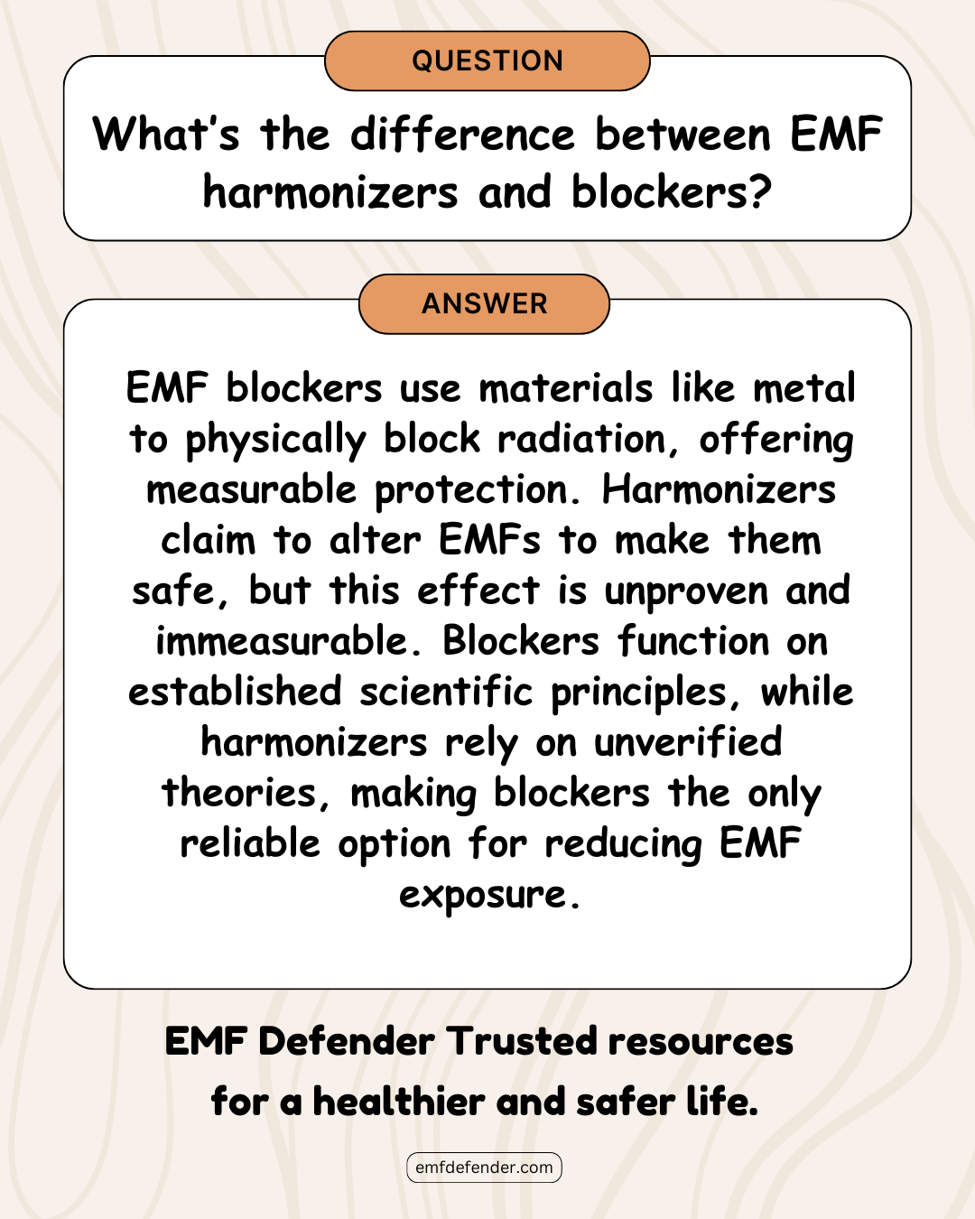 What’s the difference between EMF harmonizers and blockers?