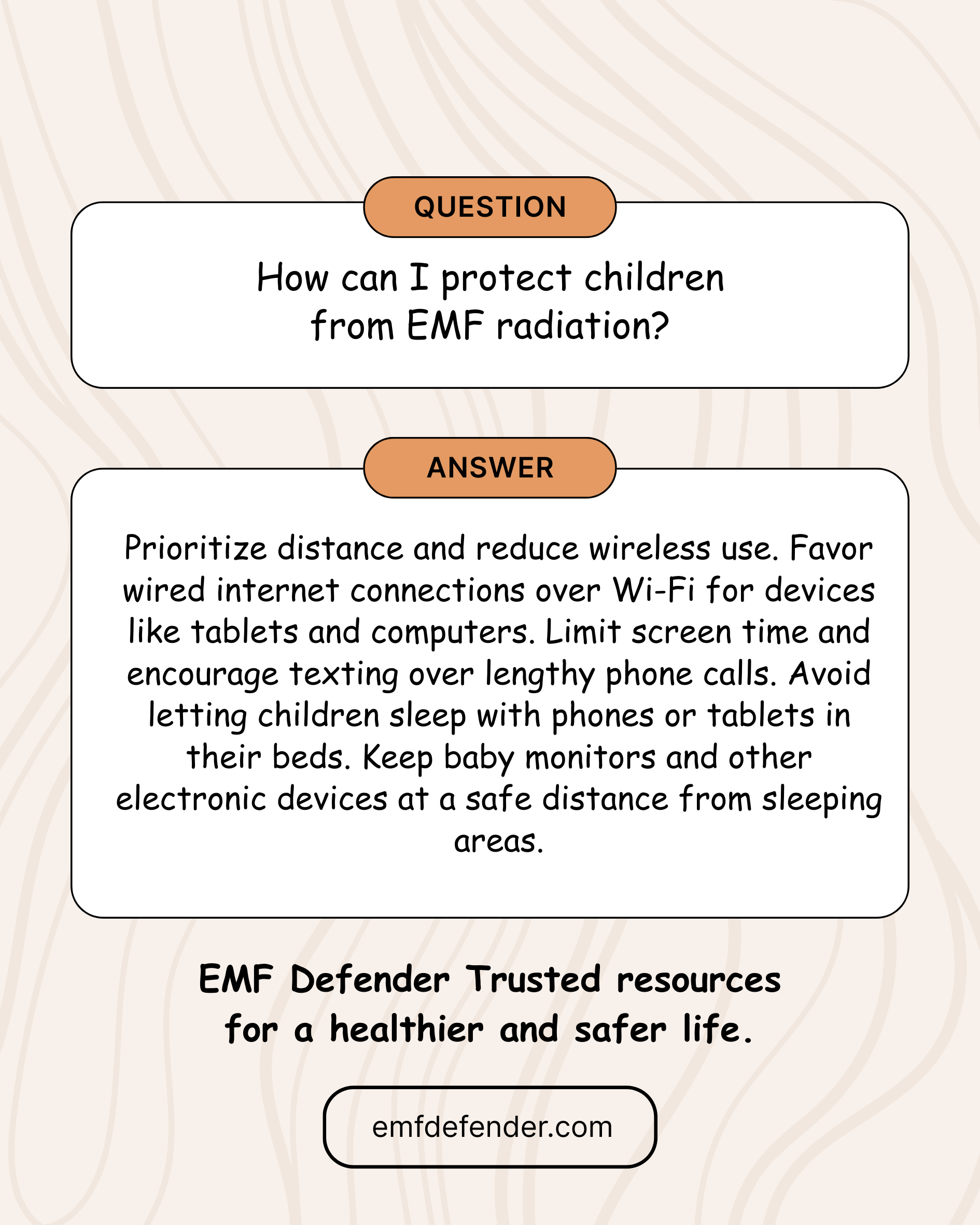 How can I protect children from EMF radiation?