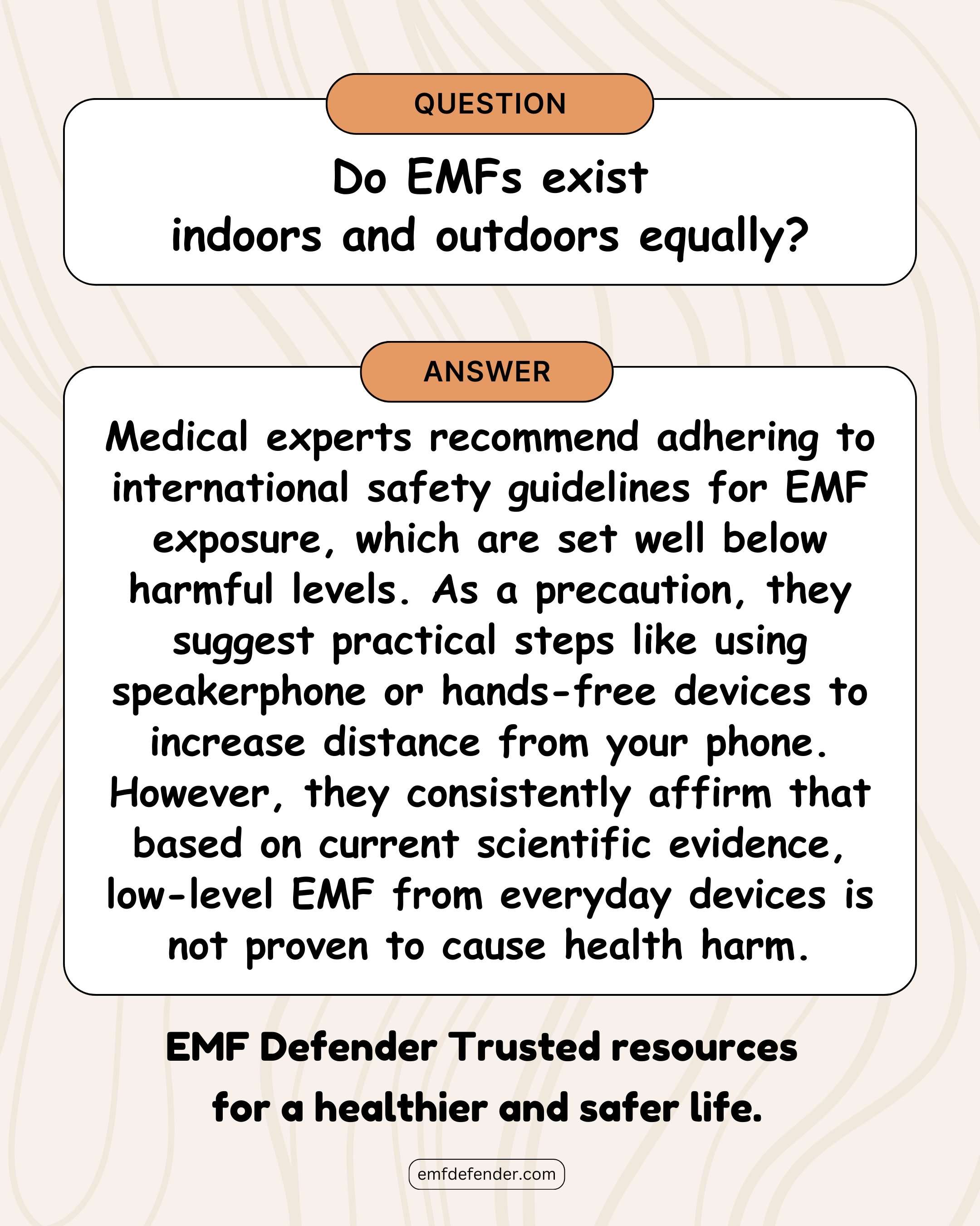 Do EMFs exist indoors and outdoors equally?