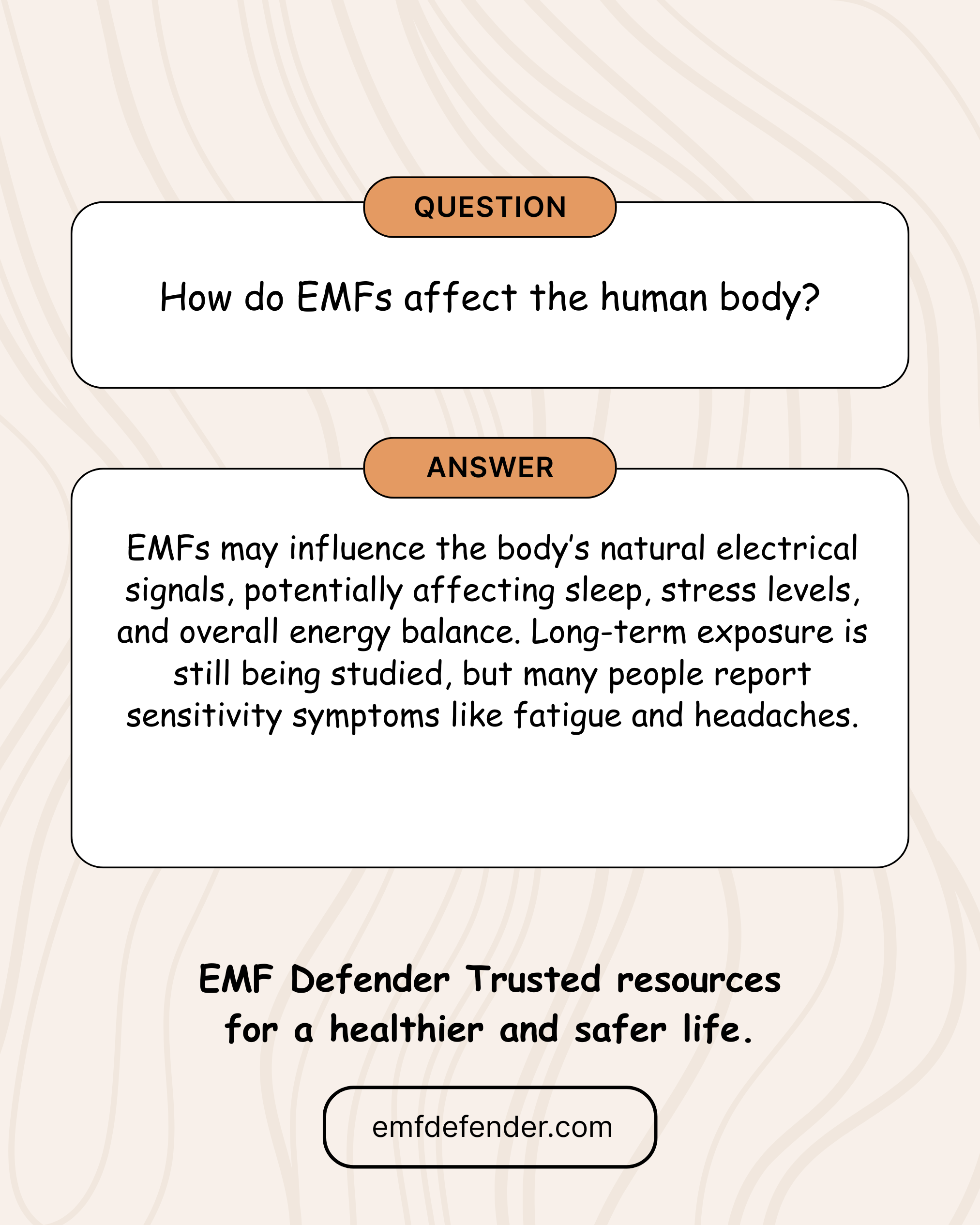 How do EMFs affect the human body?