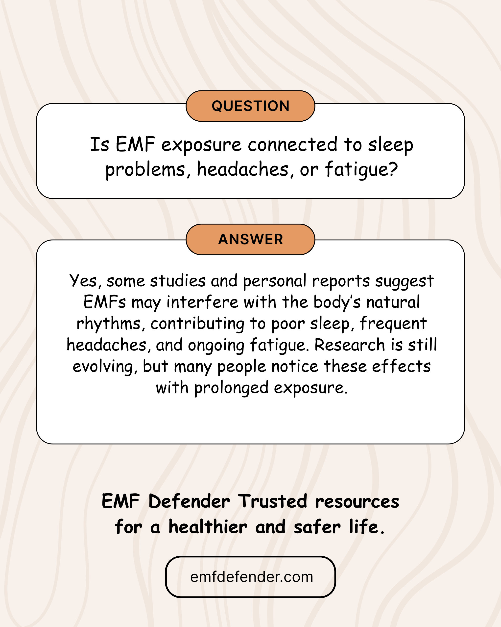 Is EMF exposure connected to sleep problems, headaches, or fatigue?